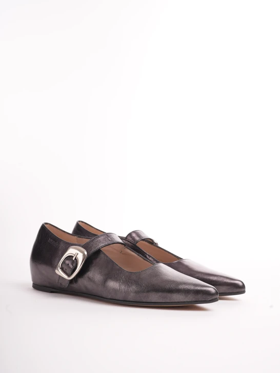 WONDERS Damen Ballerinas Lack grau