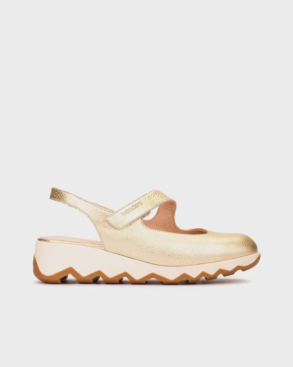 WONDERS Damensandalen mit leerem Absatz gold