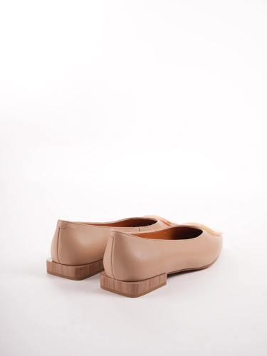 EPICA Damen Ballerinas beige mit dekorativem Detail auf der Zehe (1)