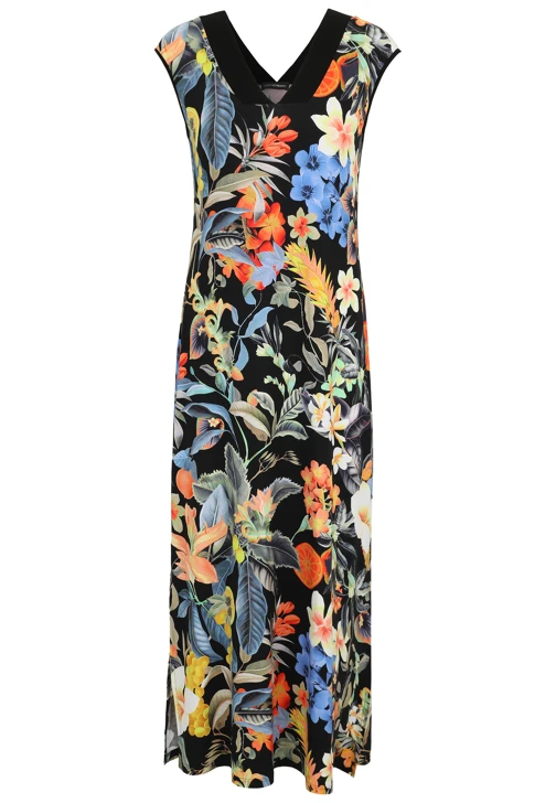 DORIS STREICH Damenkleid schwarz mit Druck