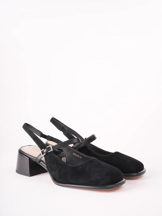 EPICA Damen Sandalen schwarz Wildleder