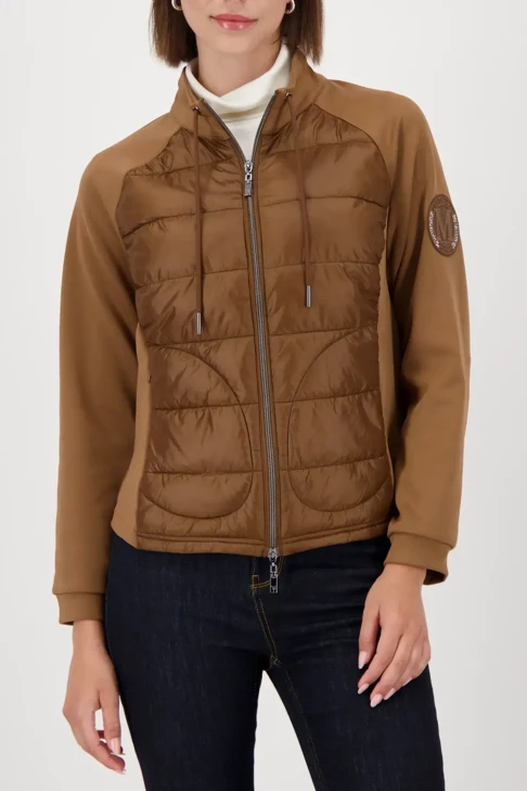 MONARI CIAO BELLA braune Steppjacke für Damen mit Neopren