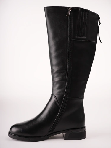 KARISMA Damenstiefel aus schwarzem Leder (3)
