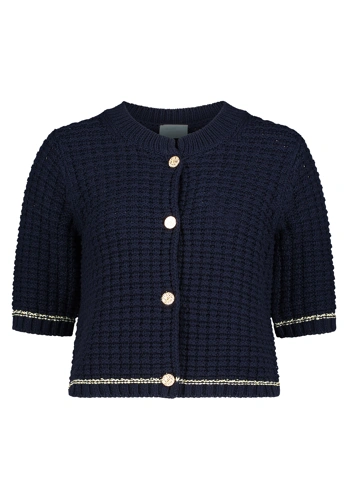 ROBE LÉGÉRE Damen Pullover dunkelblau kurzarm (4)