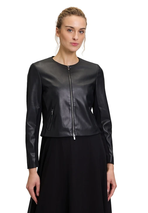 VERA MONT Damenjacke schwarzes Leder
