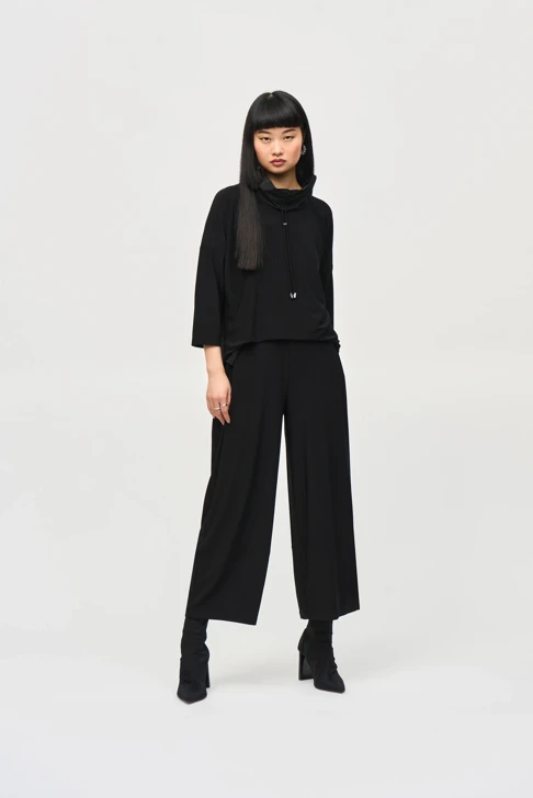 JOSEPH RIBKOFF Damen offener Jumpsuit schwarz
