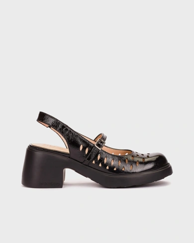 WONDERS Damen Pumps ohne Absatz schwarz (2)