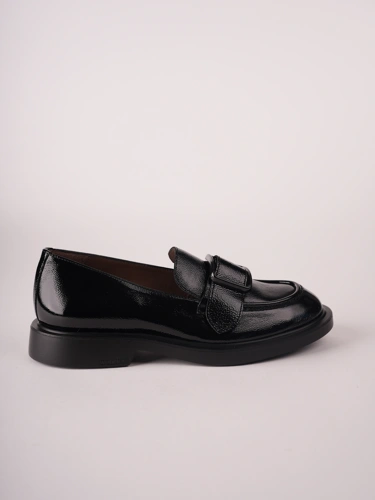 WONDERS Damen-Mokassins, schwarz, Lackleder (2)