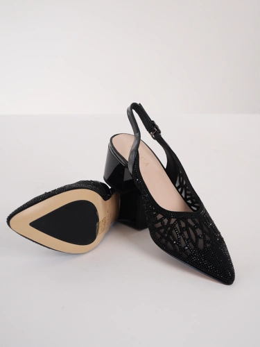 EPICA Damen Pumps schwarz mit Fersenriemen (4)
