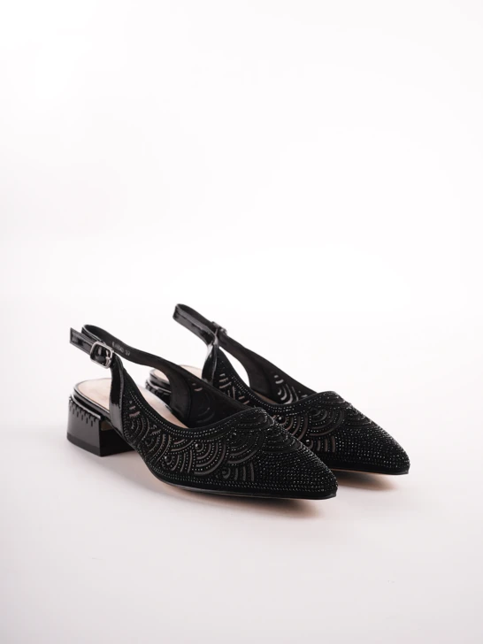 EPICA Damen Pumps schwarz mit dekorativem Schaft