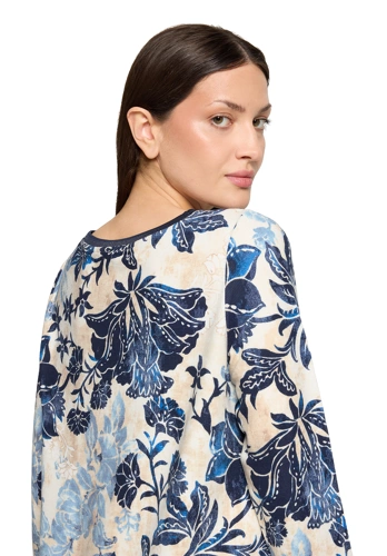 BETTY BARCLAY Damen-T-Shirt in Beige mit Blumenprint und Strasssteinen (4)