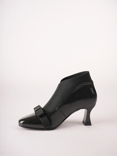 EPICA Damen-Stiefeletten mit Schleife, grün lackiert (3)