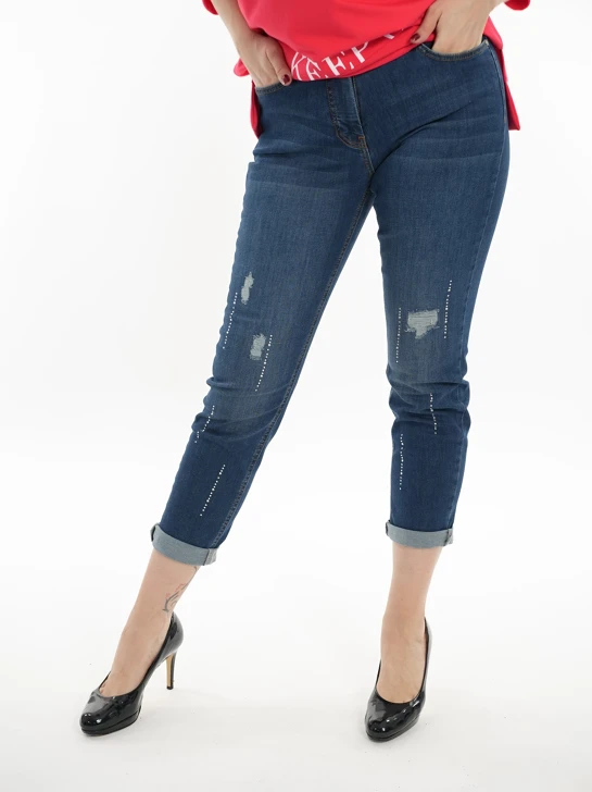 DORISS STREICH Damen 3/4 Jeans