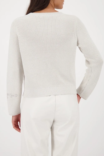MONARI CITY STYLE Damen Pullover grau mit Strasssteinen (4)