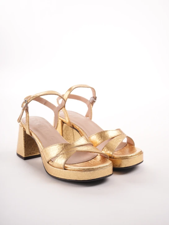 WONDERS Damen Sandalen dunkelgold