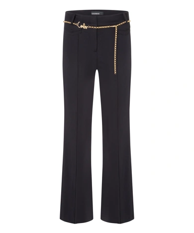 CAMBIO FAWN Damenhose schwarz mit Kette (4)