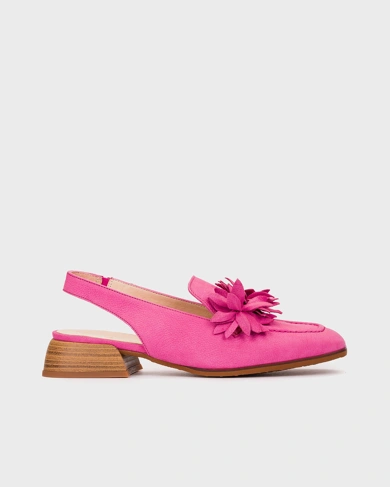 WONDERS Damensandalen mit Blumenapplikation rosa (2)