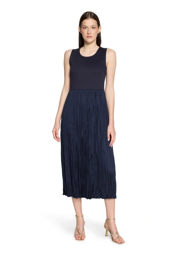 VERA MONT Damen Kleid dunkelblau ärmellos (1)