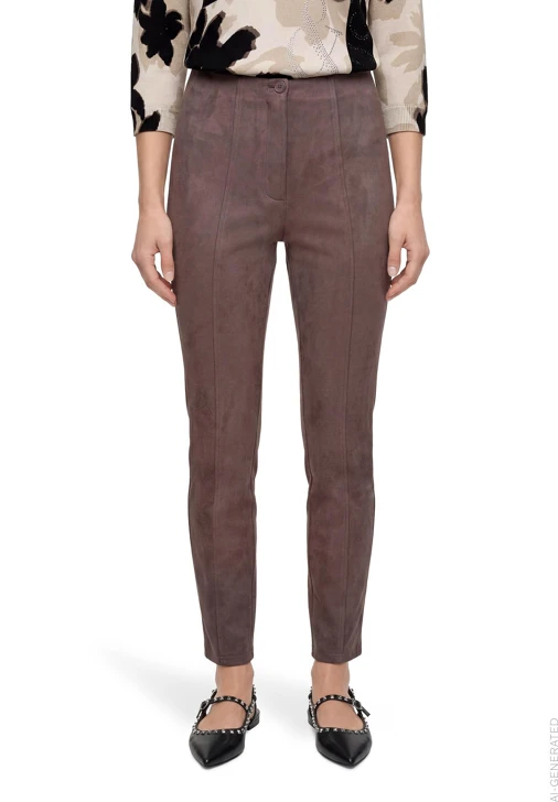 BETTY BARCLAY Damen-Wildlederhose, braun