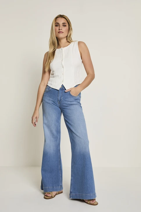 PARAMI SCOTTY Damenjeans blau weit