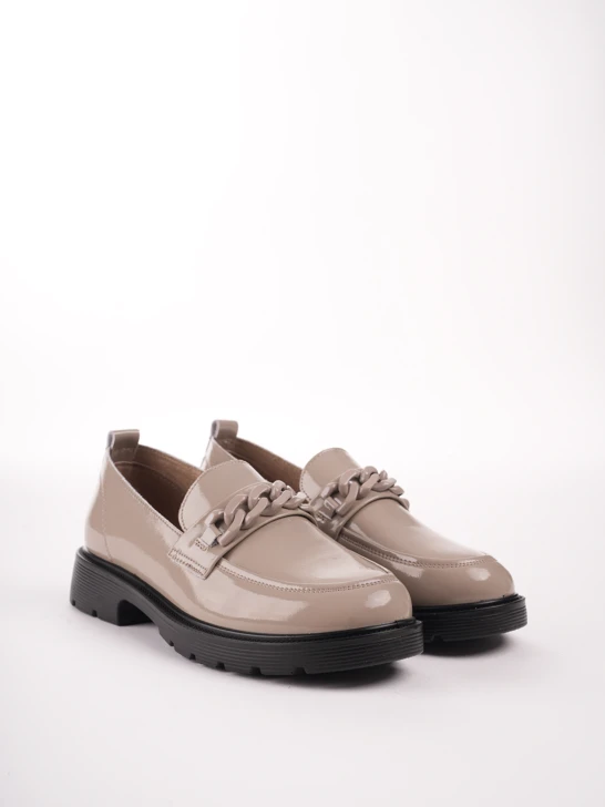 PASS beigefarbene Damen-Slipper mit Zierschnalle