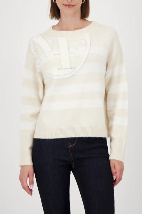 MONARI CIAO BELLA Damen Pullover beige mit Streifenmuster