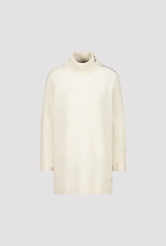 MONARI CIAO BELLA beigefarbener Damenstrickpullover mit verlängertem Schnitt (5)