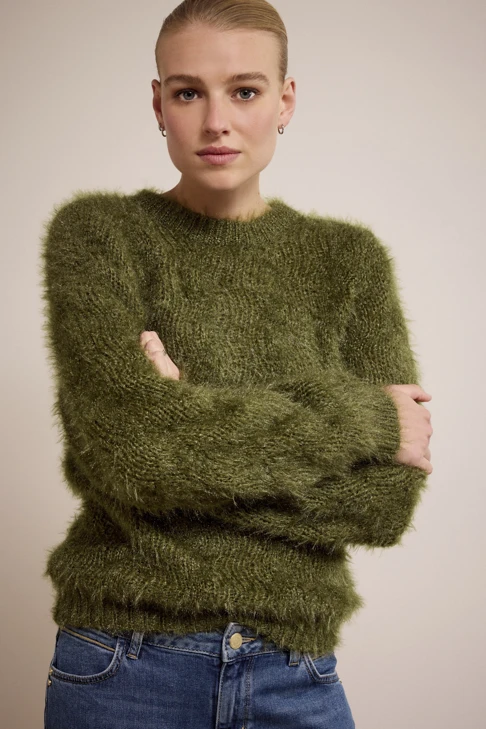 TRAMONTANA Damen Pullover grün gestrickt