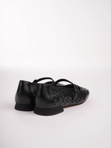 CAPRICE Damen Ballerinas Netz schwarz (1)