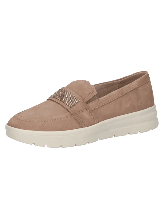 CAPRICE Damen Wildleder-Slipper beige