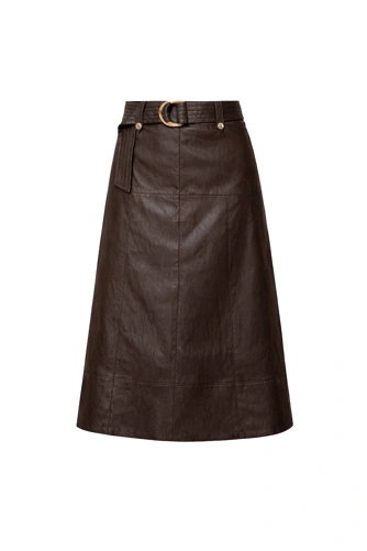 CATNOIR Damenrock aus veganem Leder, braun (1)
