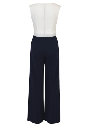 VERA MONT Damen Jumpsuit weiß und blau (6)