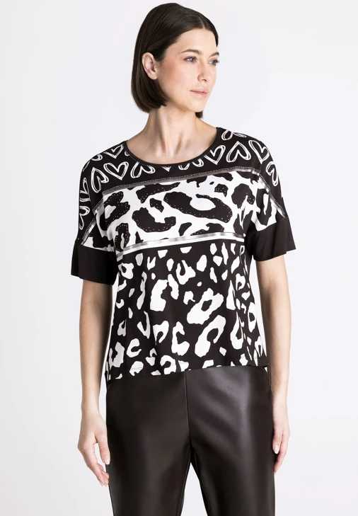 TUZZI CHOCOLATE Damen-T-Shirt in Braun mit Kimono-Ärmeln
