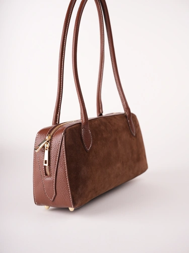 GROSSO BAG Damenhandtasche aus Leder, braun (1)