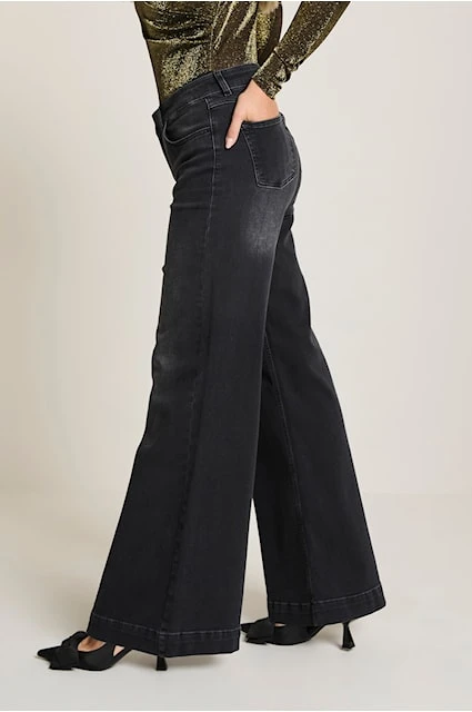 PARAMI SCOTTY Damenjeans schwarz verwaschen