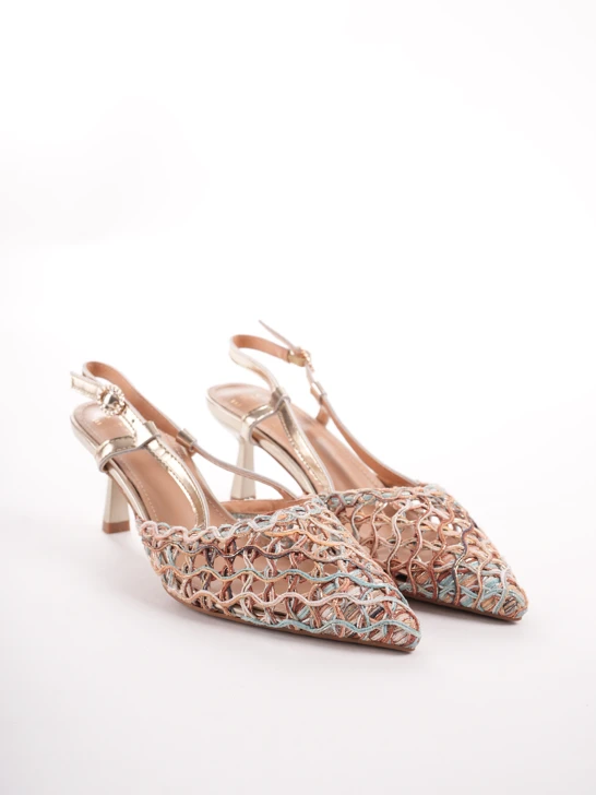 EPICA Damen Pumps beige mit Knöchelriemen