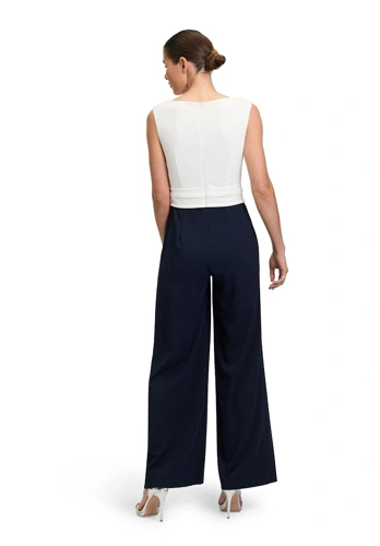 VERA MONT Damen Jumpsuit weiß und blau (1)