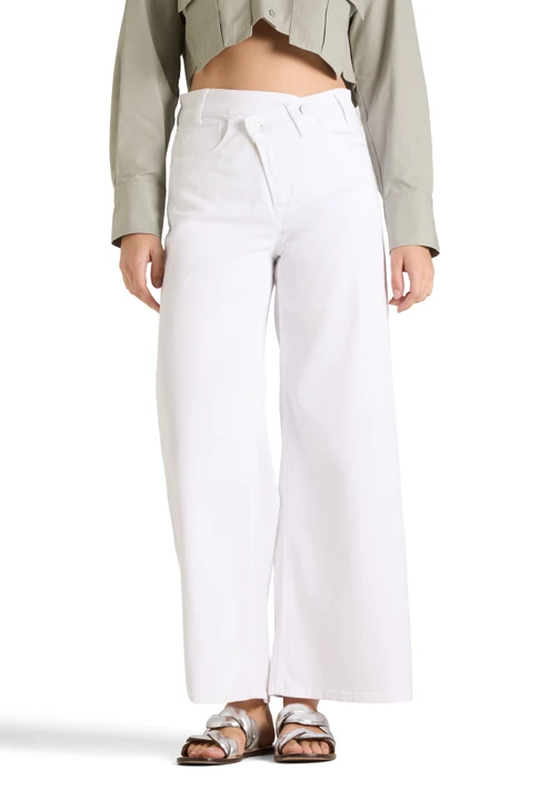 CAMBIO Baggy Damenhose weiß