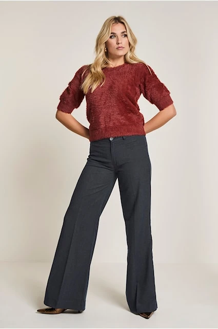 PARAMI SCOTTY Damenhose grau blau