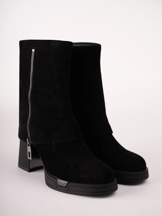 EPICA Damen-Stiefeletten aus schwarzem Wildleder
