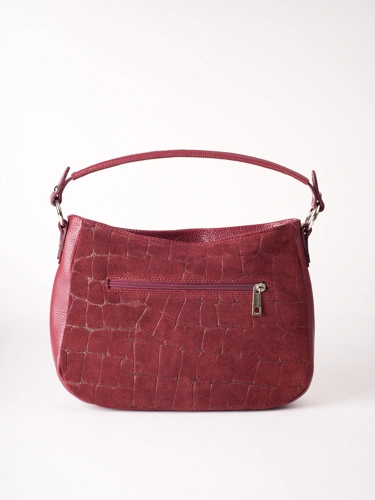 GROSSO BAG Damenhandtasche aus Leder, weinrot (3)