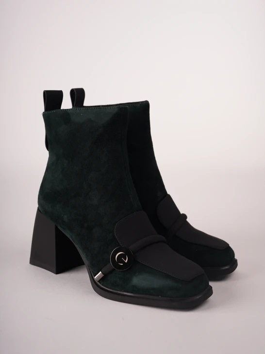 EPICA Damen-Stiefeletten aus grünem Wildleder