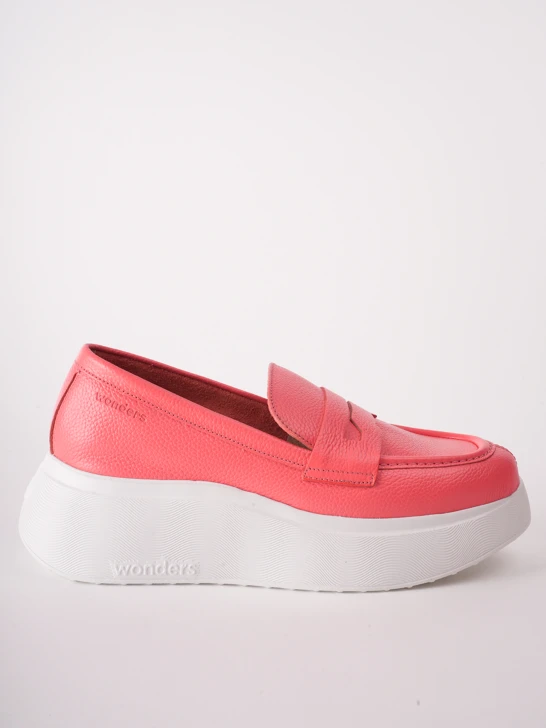 WONDERS ESTELA Damen Plateau-Slipper CORAL