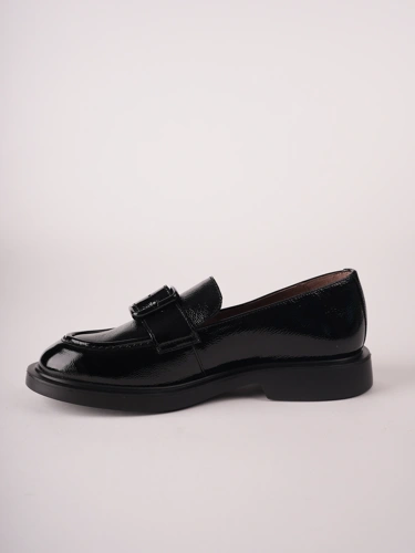 WONDERS Damen-Mokassins, schwarz, Lackleder (3)