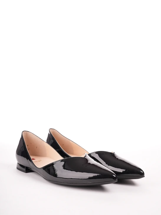 HOGL Damen Ballerinas schwarz lackiert