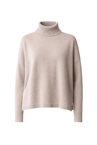 CATNOIR Damen-Rollkragenpullover aus einer Woll-Kaschmir-Mischung, beige (1)