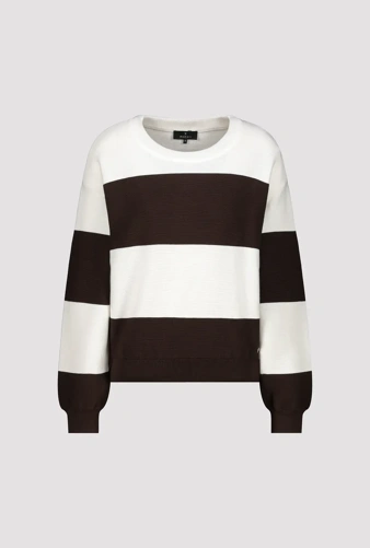MONARI CAPE TOWN Damen Pullover braun und weiß (5)