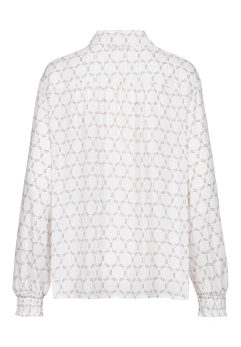 TUZZI WHITE Damenhemd weiß mit Druck (4)