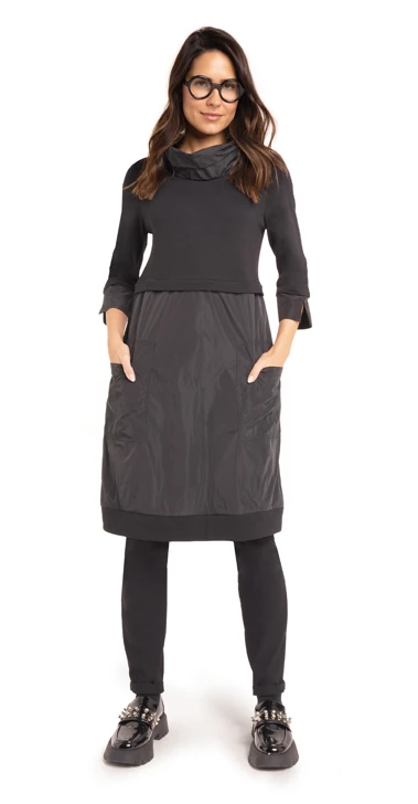 Dorisstreich Kleid schwarz