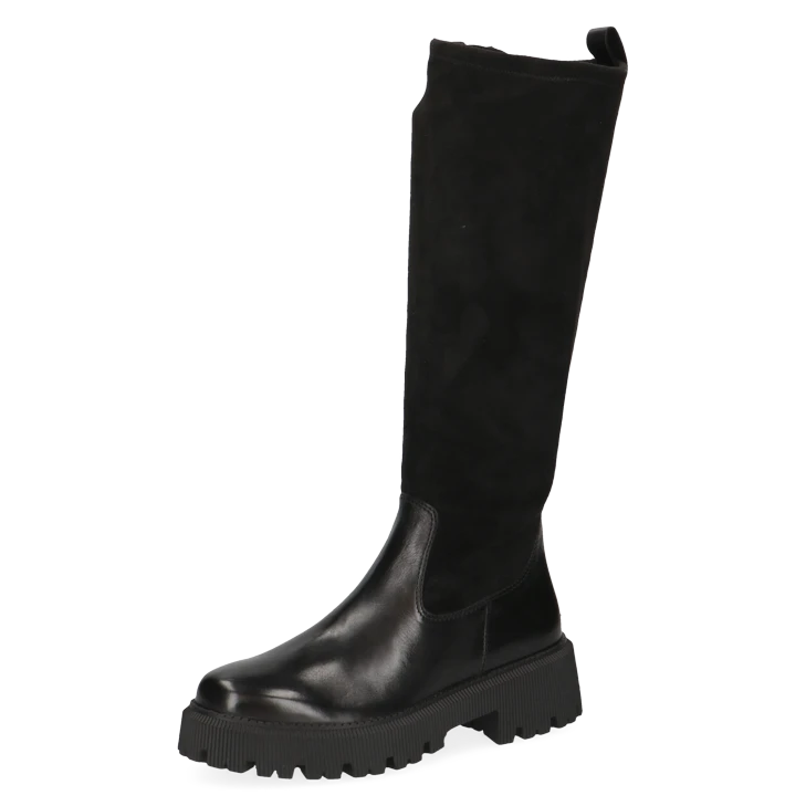 CAPRICE Damenstiefel Leder Stretch schwarz